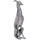 FineBuy Deko Design Dog aus Aluminium silbern Windhund Skulptur Hundestatue