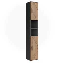 Vicco Irma Hochschrank 30 x 190 cm Anthrazit/Artisan Holz