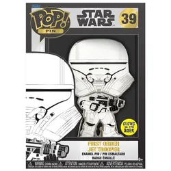 Funko - POP! -  Star Wars: Pop! Pin First Order Jet Trooper (Glow),  1 Stück, sortiert