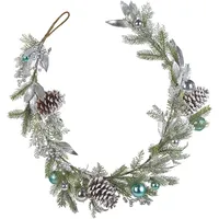 Beliani Weihnachtsgirlande Lleida 150 cm Grün/Silber