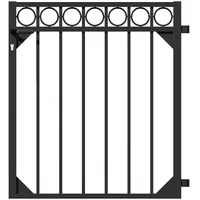 GAH Alberts Einzeltor 100 x 100 cm Schwarz/Aluminium