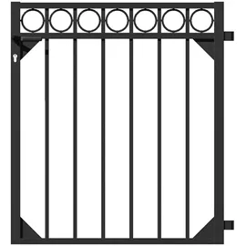GAH Alberts Einzeltor 100 x 100 cm Schwarz/Aluminium