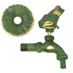 Garten Wasserhahn Nostalgie Auslaufventil 1/2 Zoll Messing Hahn Frosch