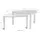 vierhaus Vierhaus, 4316-WEI, Massivholz/Glas/Metall, ausdrehbar, Ablage, 80 x 80 x 39 + B/H/T ca. 80,00x45,00x80,00