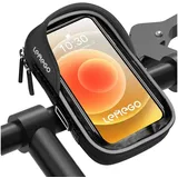LuxusKollektion Smartphone-Halterung Handyhalterung Fahrrad 360 Grad drehbar wasserdicht bis 6,8 Zoll schwarz