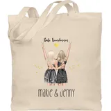 Baumwolltasche - Party Freundinnen Geschenk Beste Freundin Geschenkidee Best Friends I Schwestern I Mädels Freundschaft I Geburtstag I Weihnachten - Unisize - Naturweiß - sehr gute - Einheitsgröße