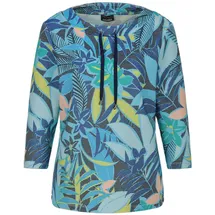 GOLDNER Dschungelprint Sweatshirt Blau/Grün 42