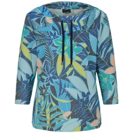 GOLDNER Dschungelprint Sweatshirt Blau/Grün 42