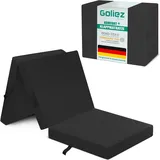 Goliez Klappmatratze 3-teilige Faltmatratze Gästematratze, Schaumstoff Matratze, Klappbar, Faltbare Kamping Bett, Waschbar Bezug (Grau, Einzel (195x75x15cm))