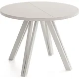 ESSTISCH Ravero runder ausziehbarer, Kaschmir 100-140/100/77 cm