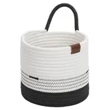 Kela Aufbewahrungskorb Hedda Ø 20 cm Höhe 19 cm weiß-schwarz