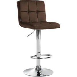 CLP Barhocker Peru Samt braun chrom
