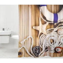 Sanilo Duschvorhang Maritime 180 x 200 cm braun