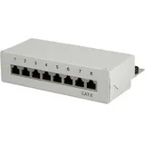 Logilink Patchpanel CAT 6 8 Ports geschirmt grau