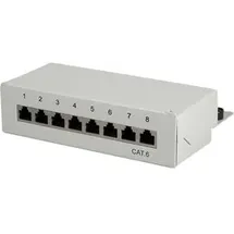 Logilink Patchpanel CAT 6 8 Ports geschirmt grau