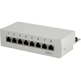 Logilink Patchpanel CAT 6 8 Ports geschirmt grau