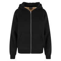 URBAN CLASSICS Bonded Sherpa Reißverschlusspullover Black M