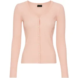 LAURA SCOTT Strickjacke mit Perlenknöpfen rosa