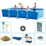 Rechteckiger Frame Pool - 450x220x84 Cm - 7-teilig  S56