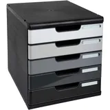 Exacompta Schubladenbox Modulo A4+ 5 geschlossene Schubladen - Grau