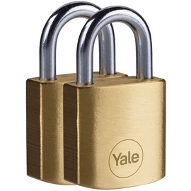 Yale Y110B/25/113/2 Vorhängeschloss 25 mm gleichschließend Messing Schlüsselschloss