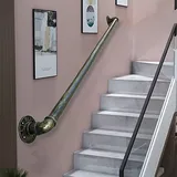Luyckfrazy Handlauf für Treppen, Antik-Bronze-Treppe, Handlauf, Geländer, rutschfeste, an der Wand montierte Handläufe, Geländer, drinnen und draußen, Haltegriff, Metall-Treppengeländer (Size : 80cm)