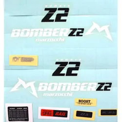 Decal Kit: Marzocchi 2020, Z2, Gloss/Clear Logo, for Gloss Red Lowers