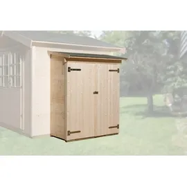 Weka Anbauschuppen A 1,28 x 0,65 m natur