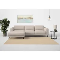 Ecksofa TRENDMANUFAKTUR "Lumber Jack, elegantes Designsofa, L-Form" Sofas Gr. B/H/T: 280cm x 85cm x 167cm, Struktur, Recamiere links, ohne Bettfunktion-ohne Bettkasten, grau (dove) wahlweise mit Bettfunktion u. Bettkasten