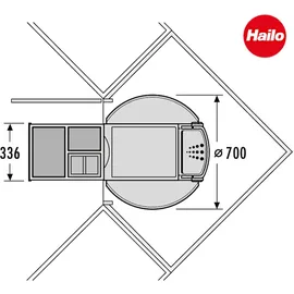 HAILO AS Rondo 34 l hellgrau