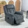 Homcom Relaxsessel mit Aufstehhilfe Elektrisch Samt 92 x 105 x 94 cm Grau