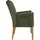 Home Affaire Armlehnstuhl »King«, Samtvelours, Esszimmerstuhl, Beingestell Massivholz Eiche oder Buche wengefarben grün