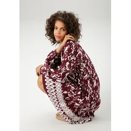 Aniston CASUAL Tunikakleid mit kunstvollem Druck und Bordüre am Saum Lila 38
