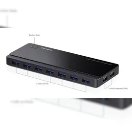 TP-Link UH720 USB Hub mit 2 Ladeports - 7 Port USB 3.0, 2x Ladeport 2,4A