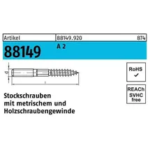 F. REYHER Nchfg. GmbH & Co. KG Stockschraube 6x150 Edelstahl A2 blank
