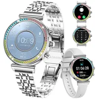 TYBERLEY Smartwatch für Damen, 1,27 HD-Bildschirm, Bluetooth Anrufe Fitness Tracker Sport Damen Smartwatch für Android iOS Handys, Herzfrequenz/Schlafmonitor/IP67 Wasserdicht (Silber)