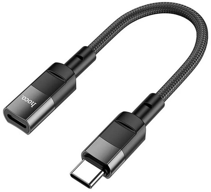 HOCO U107 USB-C auf Lightning Smartphone-Kabel, USB-C, Lightning (10 cm), USB Typ C Stecker Adapter für iPhone iPad Lightning Buchse Konverter schwarz
