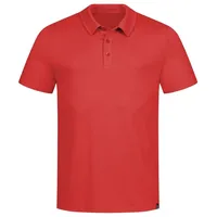 Tom Fyfe Poloshirt TOM FYFE Merino Poloshirt Herren Coral Red / L L