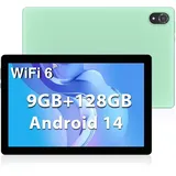 DOOGEE U10 Tablet 10 Zoll Android 14 2025, 9GB RAM + 128GB ROM (1TB TF) Kinder Tablet PC 1280 * 800 HD+ IPS Dual Camera, 5G WIFI6/ Widevine L1/ BT 5.0/ OTG/ 5060mAh/ 8+5MP/ Type C