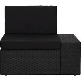 vidaXL Polyrattan Loungesofa 4-tlg. schwarz inkl. Kissen 3067132