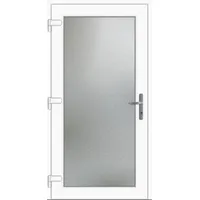 Kunststoff Nebeneingangstür "EMILY-Q" 71 mm Vollglas Weiß RAL 9016 beidseitig außen öffnend DIN links