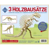 Peter Bausch GmbH & Co. KG PEBARO 856 - Holzbausatz Dinosaurier-Set, Brontosaurus, Tyrannosaurus, Ouranosaurus, 3 Holzkontruktionen zum Zusammenstecken