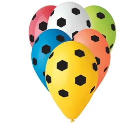 Ballon 30 cm 5 Stück - Soccer