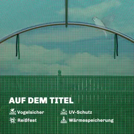 Outsunny Outsunny-Foliengewächshaus-295L x 400B x 200H cm-Grün