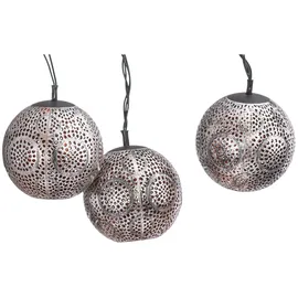 Dehner Lichterkette Solar Kunststoff 210 cm Silber