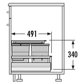 HAILO Separato K 600 34 l Hellgrau