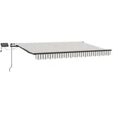 vidaXL Einziehbare Markise 600 x 300 cm hellgrau/weiß