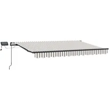 vidaXL Einziehbare Markise 600 x 300 cm hellgrau/weiß