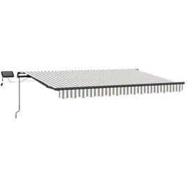 vidaXL Einziehbare Markise 600 x 300 cm hellgrau/weiß