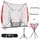 Vevor 244 x 106 x 211 cm Baseball-Softball-Übungsnetz, Baseball-Trainingsnetz, Schlagen, Fangen, Pitchen, Backstop-Baseballausrüstung mit Bogenrahmen, Tragetasche, Schlagzone, Ball, Ballsammler